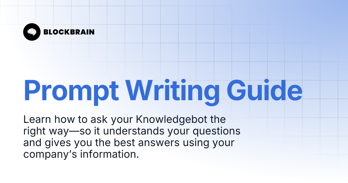 Prompt Writing Guide | Blockbrain B2B Guide (EN)